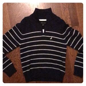 Boys Navy Zip sweater